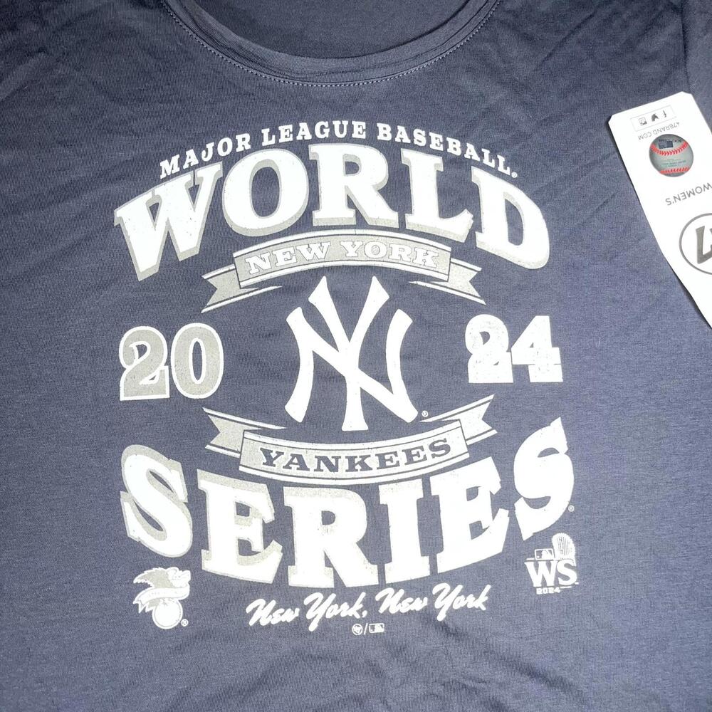 New W Tags New York Yankees Woman’s Large MLB 2024 World Series Women's T-Shirt - Picture 2 of 6